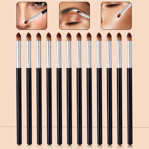 ชุดแปรงตา Pro 12 ชิ้นสําหรับการแต่งหน้าแบบละเอียด - ไฮไลท์มุมด้านใน เส้นขนตาล่าง และการใช้งานใต้ตาด้วยเคล็ดลับเรียว