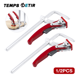 1/2Pcs Quick-Adjust Guide Rail Clamp Woodworking F Clamp For MFT & Guide Rail System - Welding Fixture Surface Hold Down Clamp