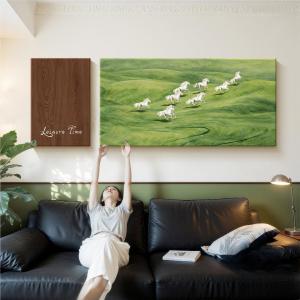 HAIMASHENGKANG | Chinese Vintage Aesthetic Living Room Decorative Paintings High-class Sofa Background Two-part Mural