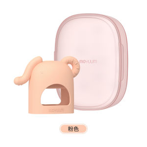 Moyuum Baby Teething Toy Silicone Anti-Sucking Hand Anti-Cry Relief Small Elephant Shape Chewable Tooth Gel for 3M+ Infants