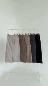 OFEYA - Vely Cargo Skirt - Rok Midi Katun - Bawahan Wanita