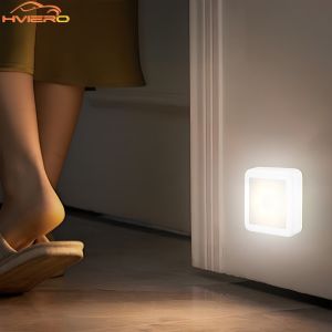 Motion Controlled Human Body Sensor LED Night Light Smart Battery Operated WC Bedside Lamp For Room Hallway Pathway Home Light