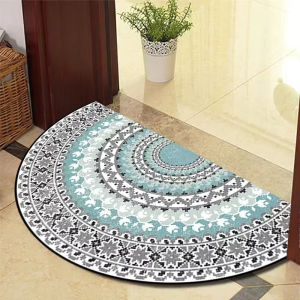 VIKAMA Mandala Semi-Circular Blanket Yoga Room Healing Floor Mat Facecloth Office Entryway Entry Door Blanket Home Decoration