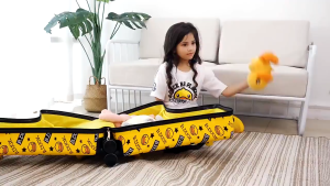 Trolley case BDUCK Travel companion support sitting position childrens baby trolley case yellow duck trolley case
