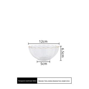 YOGEHOME | Modern Nordic Style Glass Plate with Gold Edge
