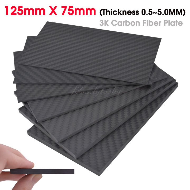 125mm X 75mm Real Carbon Fiber Plate Panel Sheets 0.5mm 1mm 1.5mm 2mm ...