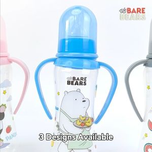 We Bare Bears 8oz/250ml Botol Susu Bayi / Standard Slim Neck Baby Feeding Milk Bottle With Handle BPA Free 30424 WBB
