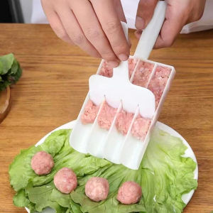 Meatball Maker Set 4 Rows Fish Beaf Meat Making Ball Mold Spoon Kitchen Gadgets Cooking Tools