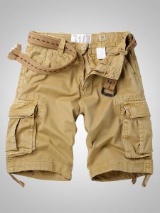 YUANZOU | Multiple Pockets Loose Fit Shorts 1/2 Pants Elastic Large Size
