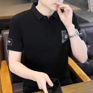 HENGYUANXIANG | Hengyuanxiang Mens Polo Shirt Short Sleeve Summer Thin Casual Fashionable Half Sleeve T-shirt Turn-down Collar Breathable Tee