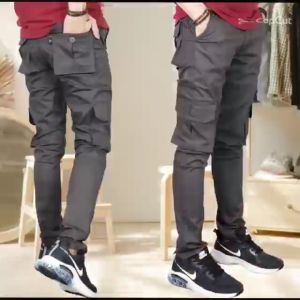 Cargo Pants Pria / Celana Panjang Cargo Pria Slimfit Hijau Army Out Door