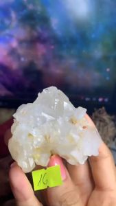 cụm tinh thể pha lê đá Apophyllite rhinestone tự nhiên lemurian năng lượng vũ trụ clear quartz mã 16