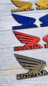 Emblem Honda Sayap 2 PCS: Akrilik Tebal 3MM & Logo Timbul 3D