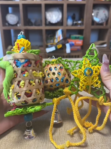 PetCoCo 🐾Bird Chew Toy with Raffia and Rattan Weave 3pcs Set
