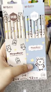 💙ดินสอไม้ M&G HB ลาย MoguBear รุ่น QWP357D4 จำนวน 12 แท่ง (ราคา/กล่อง) | KKNT