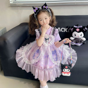 Childrens Kurokos Princess Dress Summer Outfit Little Girls Lolita Skirt Heavy Embellishment Spring Fashion Cotton Polyester