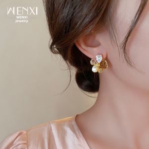 WENXI | Vintage Five Petal Flowers Hong Kong Style Earrings