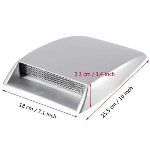 Universal Car Air Flow Intake Scoop ABS Aluminum Grille Mesh Self-Adhesive Bonnet Vent Cover Hood Sticker for Car Styling
