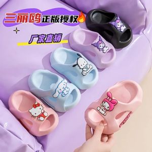 Sanrio EVA รองเท้าแตะลายการ์ตูน 3 หมายเลข รองเท้าแตะเด็ก กันลื่น สบาย