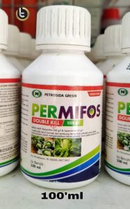 Insektisida PERMIFOS 555 EC (100ml) ampuh Basmi Hama Ulat walang Sangit & semua hama Tanaman