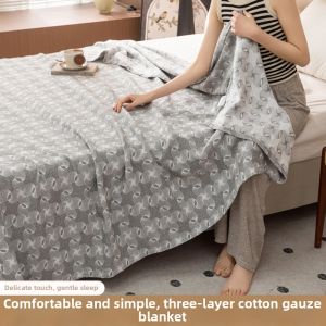 NAIYOUCHENG | 100% Cotton 3-Layer Gauze Blanket