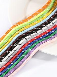 5mm Thick Polyester round Rope Durable Colorful DIY Handmade Shoelaces Wear-Resistant Personalized Hanging Pants Shoe Laces