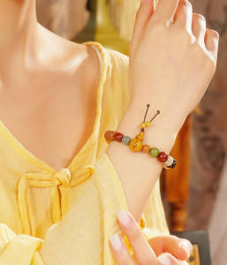 ZHOU LIU FU 周六福 Amethyst Bracelet S925 Sterling Silver Bracele Bodhi Seeds Bracelet 18K Gold Plated for Women Girls Man Boys 18CM D1915826