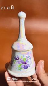 [Handmade] 01 Chiếc Chuông Khảm Xà Cừ Hoa Lan Tím