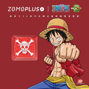 ZOMO Customized Luffy Keycaps Personalized Anime Straw Hat Pirates Aluminum Alloy Mechanical Keyboard Keycap for Cherry/Razer etc Keyboard