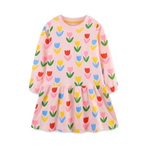 Jumping Meters | Jumping Meters 2-7T New Arrival Princess Girls Dresses Flowers Long Sleeve Party Autumn Spring Baby Clothing Toddler Costume