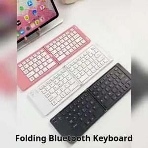 B.O.W | BOW X23S Folding Bluetooth Keyboard Ultra Thin Portable Rechargeable Type‑C Silent Keypad For IOS Android Windows Tablet Phone
