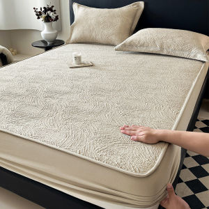 ENXING | Machine Washable Cooling Soft Ice Silk Duvet Set Mattress Pad