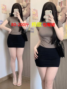 กระโปรงสั้นทรงเอเอวสูง ทรงเอ กระโปรงสั้นผู้หญิง ฤดูใบไม้ร่วง/ฤดูหนาว กระโปรงสั้นผู้หญิงไซส์ใหญ่ กระโปรงสั้นเซ็กซี่ กระโปรงสั้นผู้หญิง