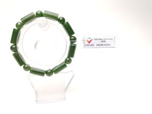 Lắc tay xâu hạt ngọc Nephrite kiểm định LIULAB Mã số LIULAB222625