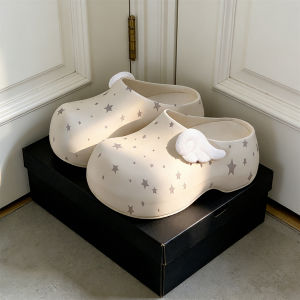 XIXITIAO | Slim Heeled Outdoor Star Wings Covered Slip-proof Arch Support Mule Slides