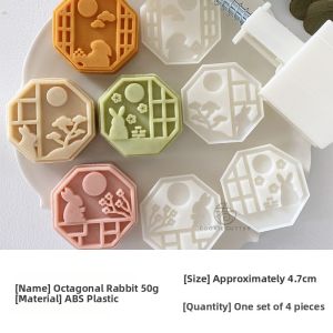 Rabbit Shaped Mooncake Mold Hand Pressed Baking Tool