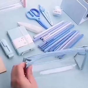 Large Capacity Transparent PVC Pen Case Stationery Storage Bag For Students Office Storage Gift