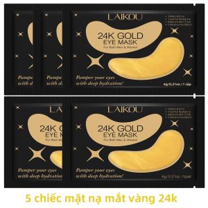 Mặt Nạ Dưỡng Da Vùng Mắt Vàng 24K Sakura - Làm Săn Chắc Dưỡng Ẩm Nuôi Dưỡng Giảm Quầng Thâm & Bọng Mắt Dùng Được Cho Cả Nam Và Nữ