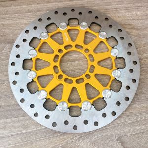 Đĩa Kingdrag size 265mm vàng nút inox siêu sáng Gắn Cho Các Dòng Xe 4 lỗ thông dụng Ya - Honda - Suzuki - SYM