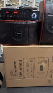 MUSICER MS-6600 6.5 Inches Micro Component System 500Watts Stereo Karaoke Amplifier with 2pcs 6 Inch Super Bass Speakers Bluetooth USB SD Remote Control