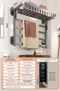 towel shelf Suction Electric Towel Rack Heating Drying