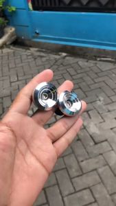 iconblue88 JALU STANG ULIR IMPORT CNC BAR END SEPASANG JALU STANG GEPENG WARNA HITAM SILVER GOLD MERAH BIRU