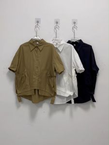 XITAO Turn-down Collar Single Breasted Women Shirt Literature Art Solid Casual Loose Asymmetrical All Match HQQ0228