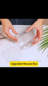 10Pcs Disposable Mousse Dessert Acrylic Food Cake Cup Clear Plastic Cups Dessert Box With Lid