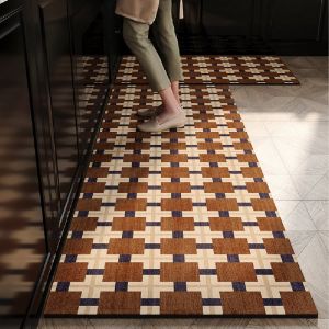 Thảm Nhà Bếp Đất Sét Silicofungus VIKAMA Phong Cách Cổ Điển Thấm Nước Chống Trơn Trượt Mặt Sau Bằng Cao Su Dùng Cho Nhà Ở Nhà Hàng Trang Trí.