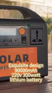 PBSOLAR Power Statlon Portable 220v 300w 0utdoor Generator 30w 60w Solar Charging combination