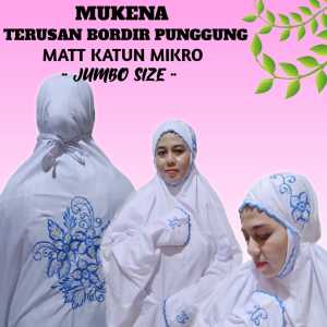 MUKENA DEWASA MURAH PUTIH BORDIR KATUN