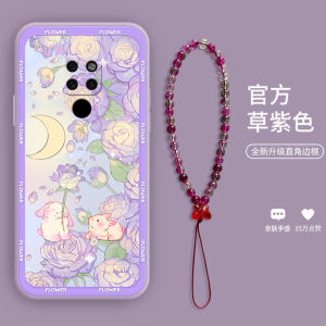 เคสโทรศัพท์มือถือยางซิลิโคนรูปกระต่ายดอกกุหลาบสดชื่นสำหรับ Huawei Mate20 pro Mate60 Mate50 40 pro 30 รุ่นที่นิยมในสตรี