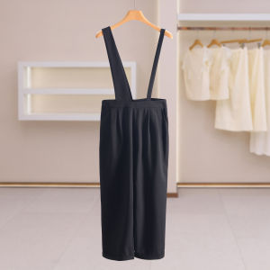 Versatile Cuff Hem Solid Color Jumpsuit Pants