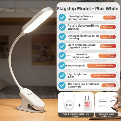 Philips | Charging Desk Lamp for Reading Clamping Eye-care